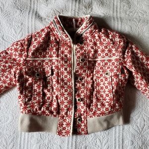 Free People embroidered crop jacket